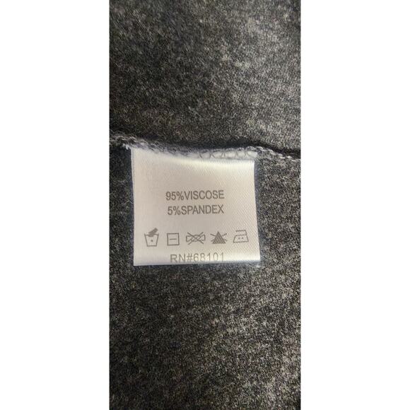 Belldini Stretch Embellished 3/4 Sleeves Tunic Gray Top Blouse Hanky Hem 2X - Picture 10 of 10